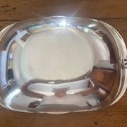Art Nouveau Bread Basket Silver-Plated Metal Gallia Christofle