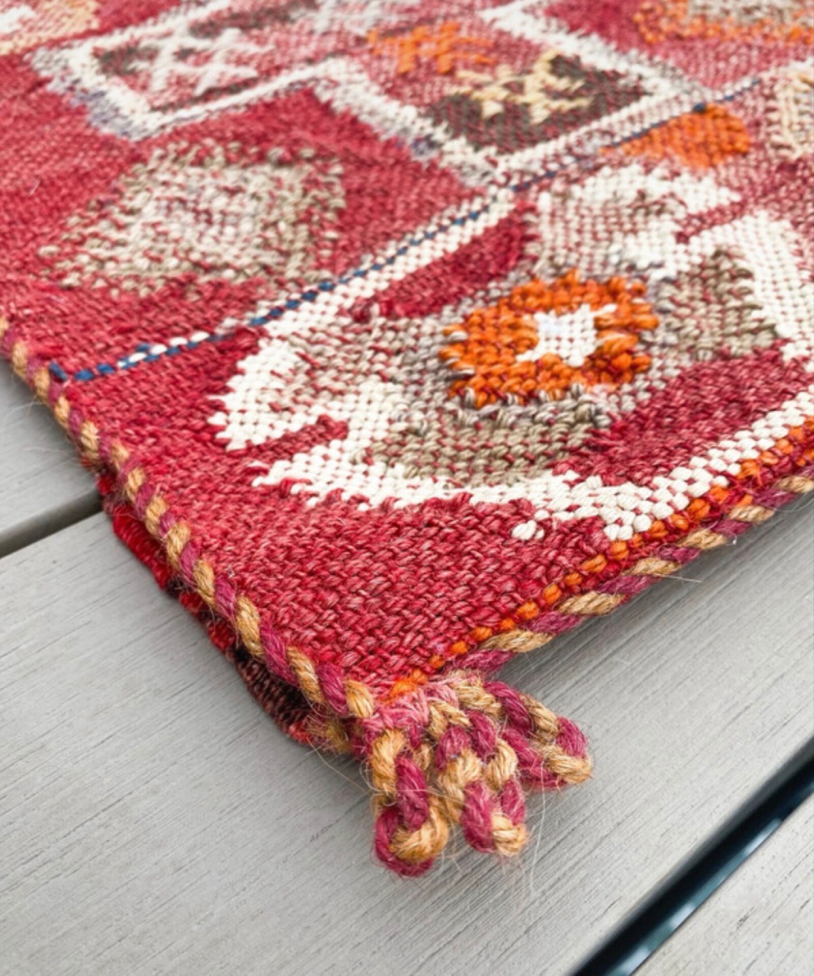 Berber cushion cover, ancient weaving Zanafi/Glaoua, unique piece.