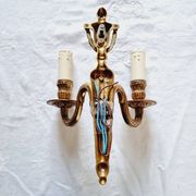 French Empire-style wall sconce or chandelier in bronze with an antique gold patina.