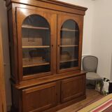Louis Philippe 2-door glass bookcase