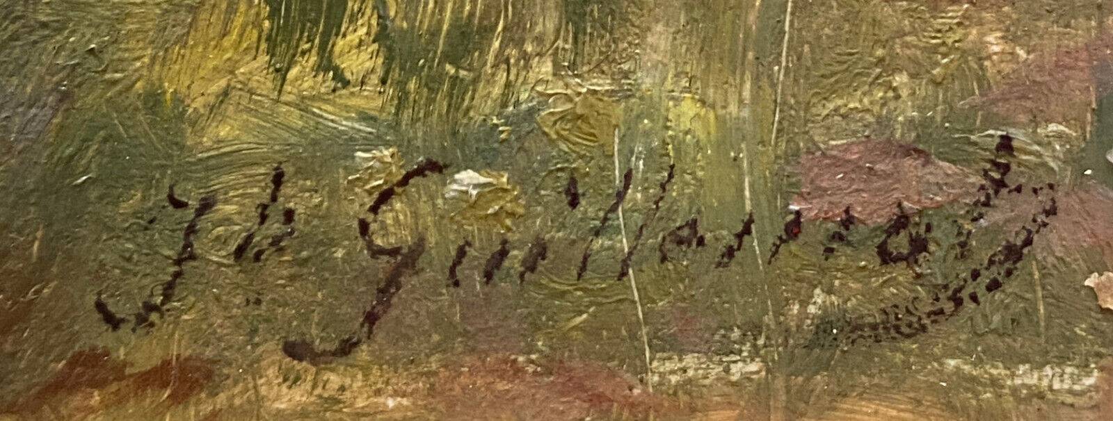 Painting Jean-Baptiste Antoine GUILLEMET (1843-1918) Surroundings of Moret sur Loing