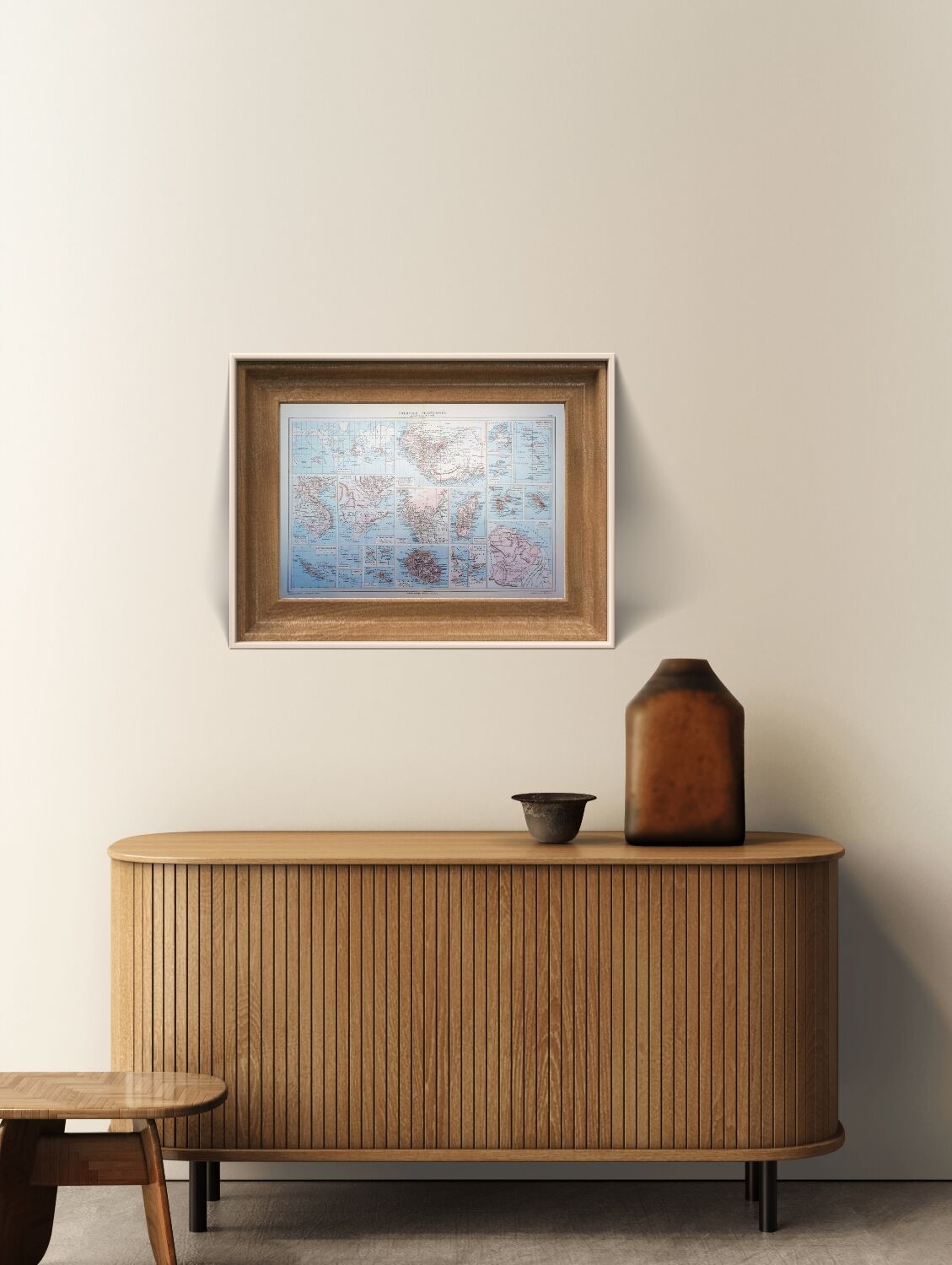 The French Empire, original map printed in 1892.