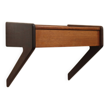 Floating nightstand  in teak wood by Sigfred Omann for Olholm Mobelfabrik