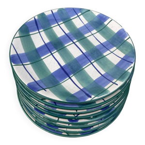 8 assiettes à dessert - verte