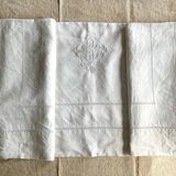 Antique linen sheet with CB or IB monogram
