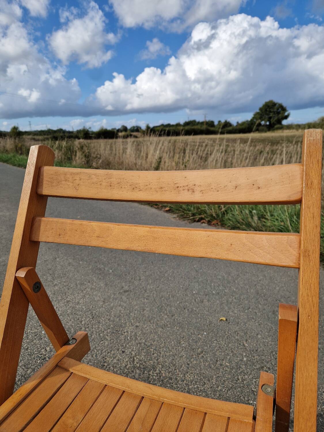 Set of 3 vintage folding chairs