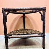 Side table / end table in rattan and caning