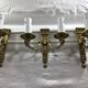 Set of 3 bronze wall lamps Louis XVI style