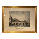 Color engraving, the bridge to change, Paris
