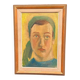 Huile sur panneau d'origine suédoise – "Portrait" par A.-S. Nilsson – Signé – Vintage et encadré – 44 × 32 cm (17,3" × 12,6")