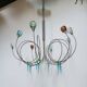 Lustre  plafonnier en verre multicolore Harco style Loor stawberry