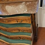 Louis XV rococo style chest of drawers with beveled mirror