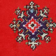 Tapis vintage fait main Berbère en laine rouge éclatant (170cm x 240cm)