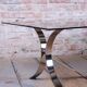 Mid-Century Modern Dining Table in Chrome and Glass by O. Borsani, 1960s