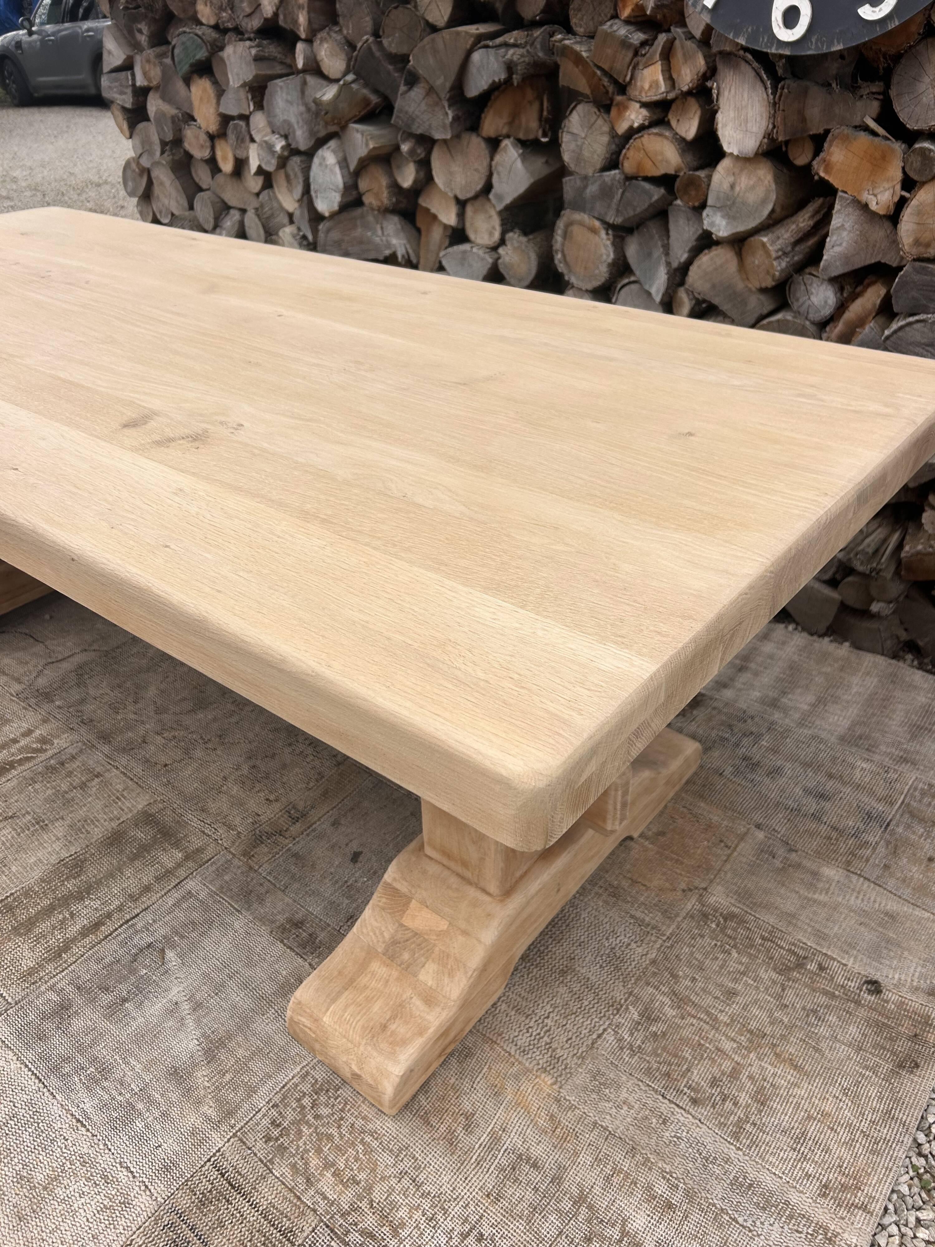 Renovated solid oak monastery table