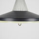 Mid-century Danish metal and glass hanging lamp