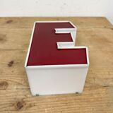 Vintage red facade letter e , 1970s