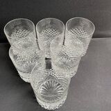 6 Verres à whisky cristal taillé