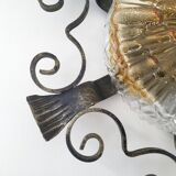 Vintage brutalist wall or ceiling light 1970