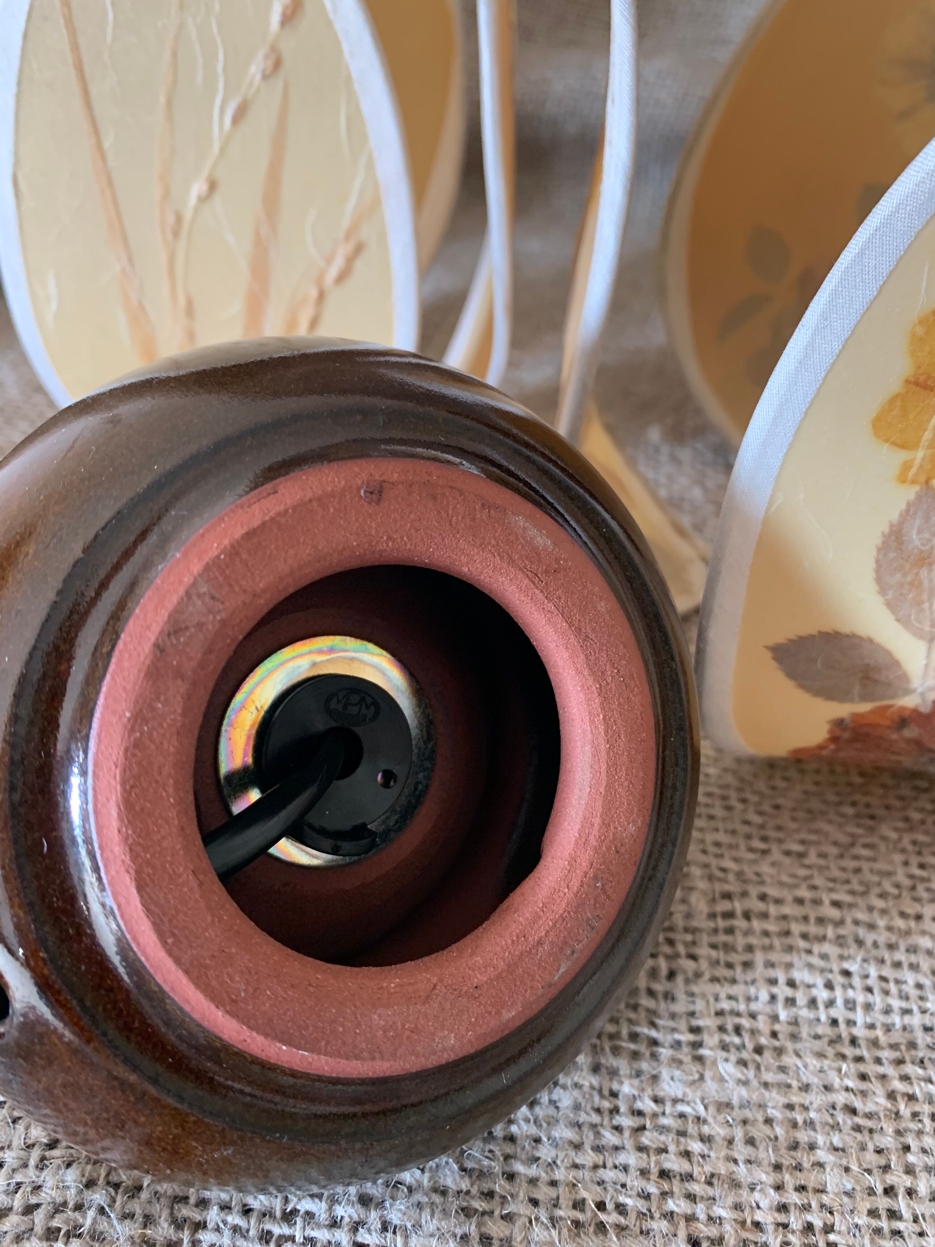 Vintage stoneware lamp