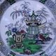 Decorative plate Creil and Montereau - Japanese Polychrome Decor 19th Century