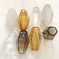 Amber Murano glass chandelier "poliedri" d55