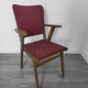 Armchair with Solid Wood Structure and Green Leatherette Seat, Italy, 1960s