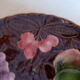 Dish a cakes Sarreguemines vintage 1970, dabbling in enamelled ceramic, fruits