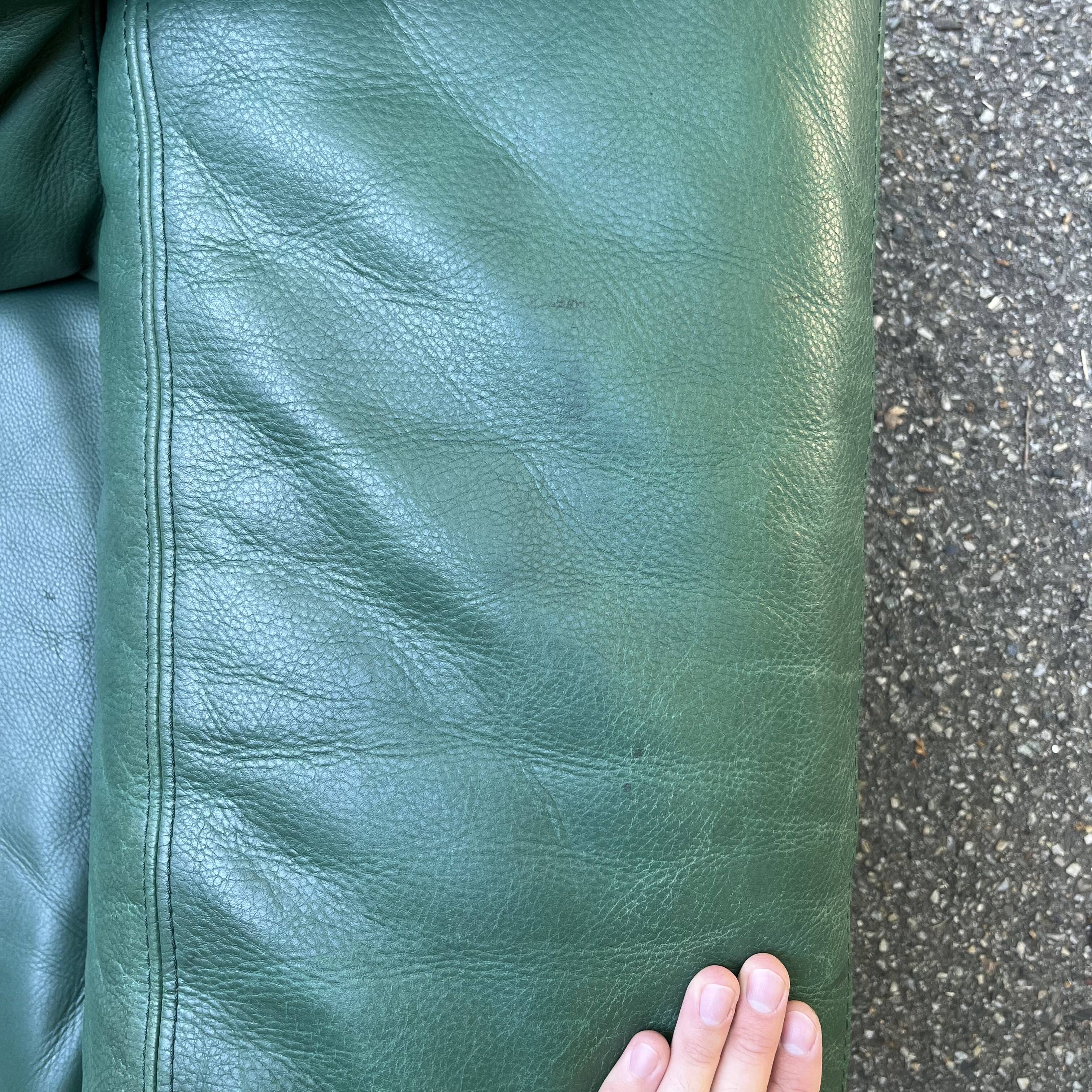 Roche Bobois living room green leather made in Italy