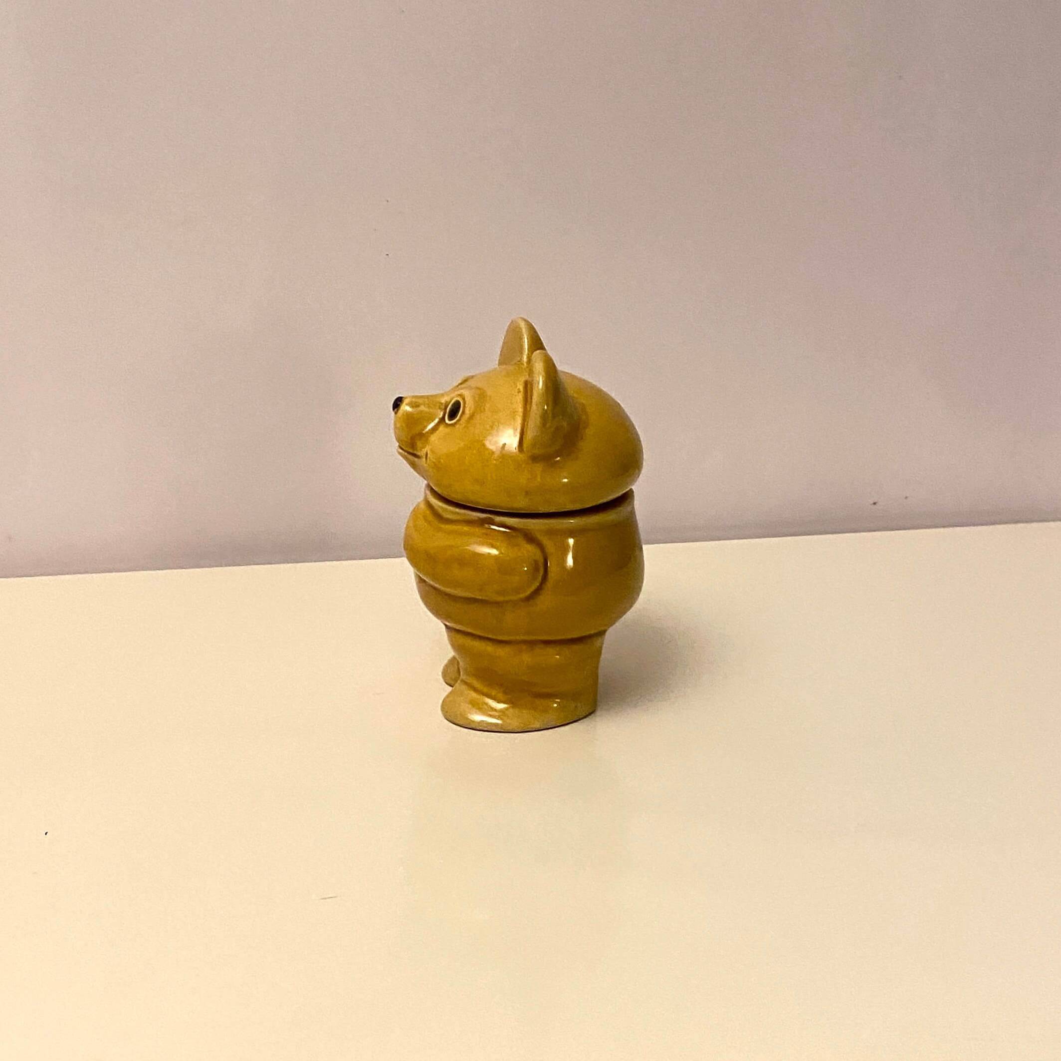 Ceramic jar in the shape of a bear, 1970