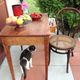 Bistro chair in curved wood and cannage / vintage years 30-40