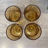 Set of 4 Luminarc Sweden Amber white wine glasses