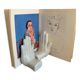Vintage bookends in the shape of ceramic hands
