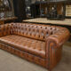 Chesterfield sofa 3 seater Vintage brown leather