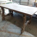 20th century solid wood farmhouse table