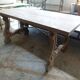20th century solid wood farmhouse table