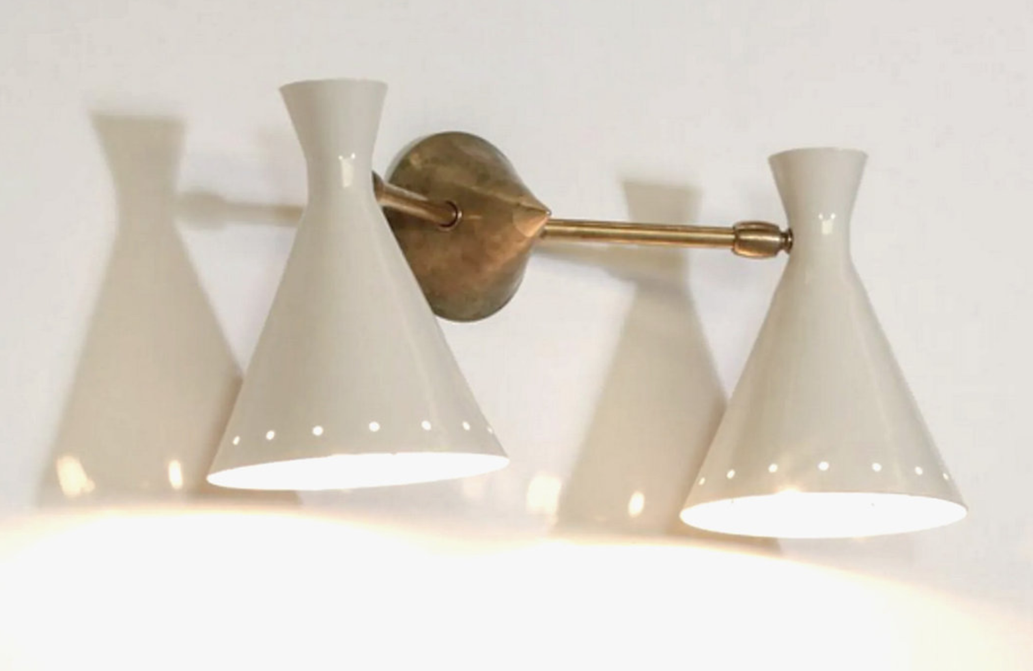 Wall lamp cocotte double white