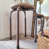 Vintage workshop school stool