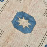 5x7 Peach & Blue Contemporary Vintage Rug, 154x226Cm SK22969