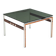Scandinavian coffee table in metal, teak and smoked glass Denmark 1960