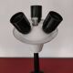 Pied de lampe industrielle  Lumi en métal - trois feux - années 70 - Italie
