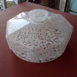 Lampshade in speckled white glass