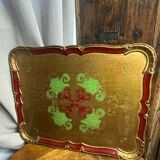 Grand plateau en bois florentin