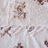 Tapis Kilim blanc à motif Berbère