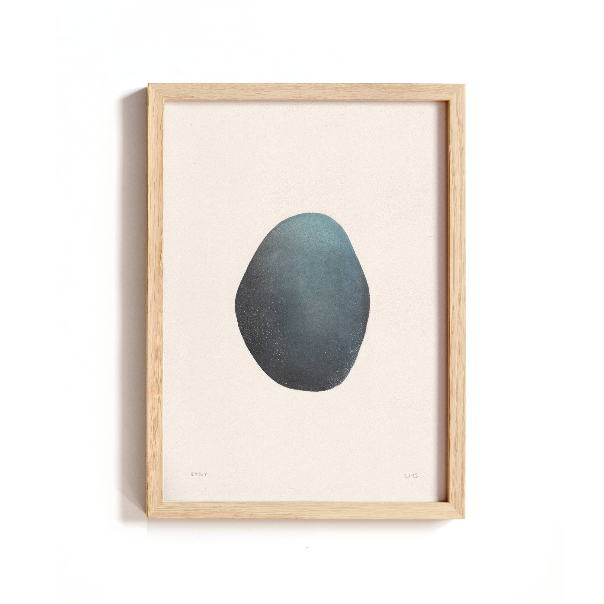 Reserved for Bérangère - 4 framed paintings on paper signed Eawy