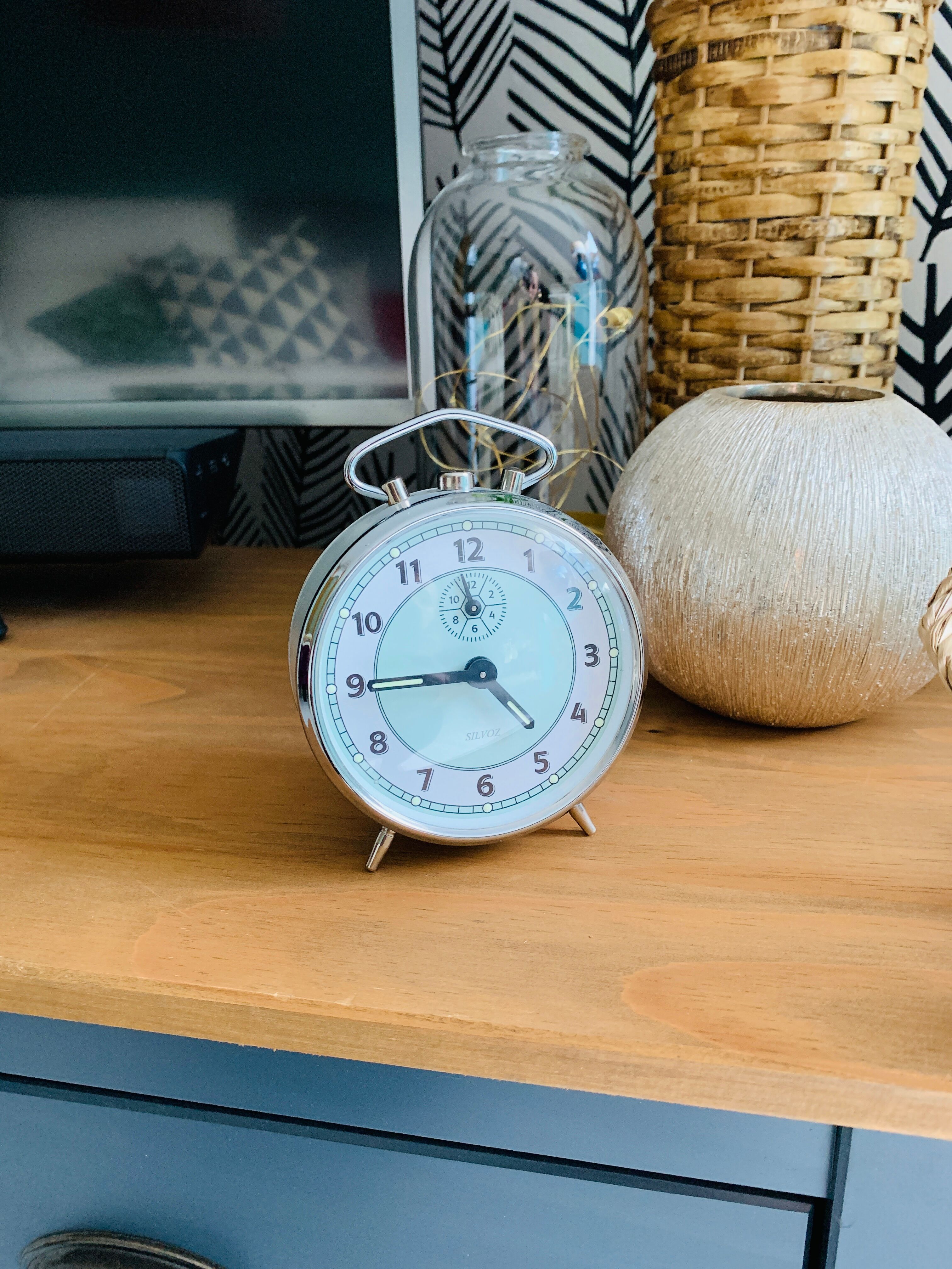 Silvoz vintage mechanical alarm clock