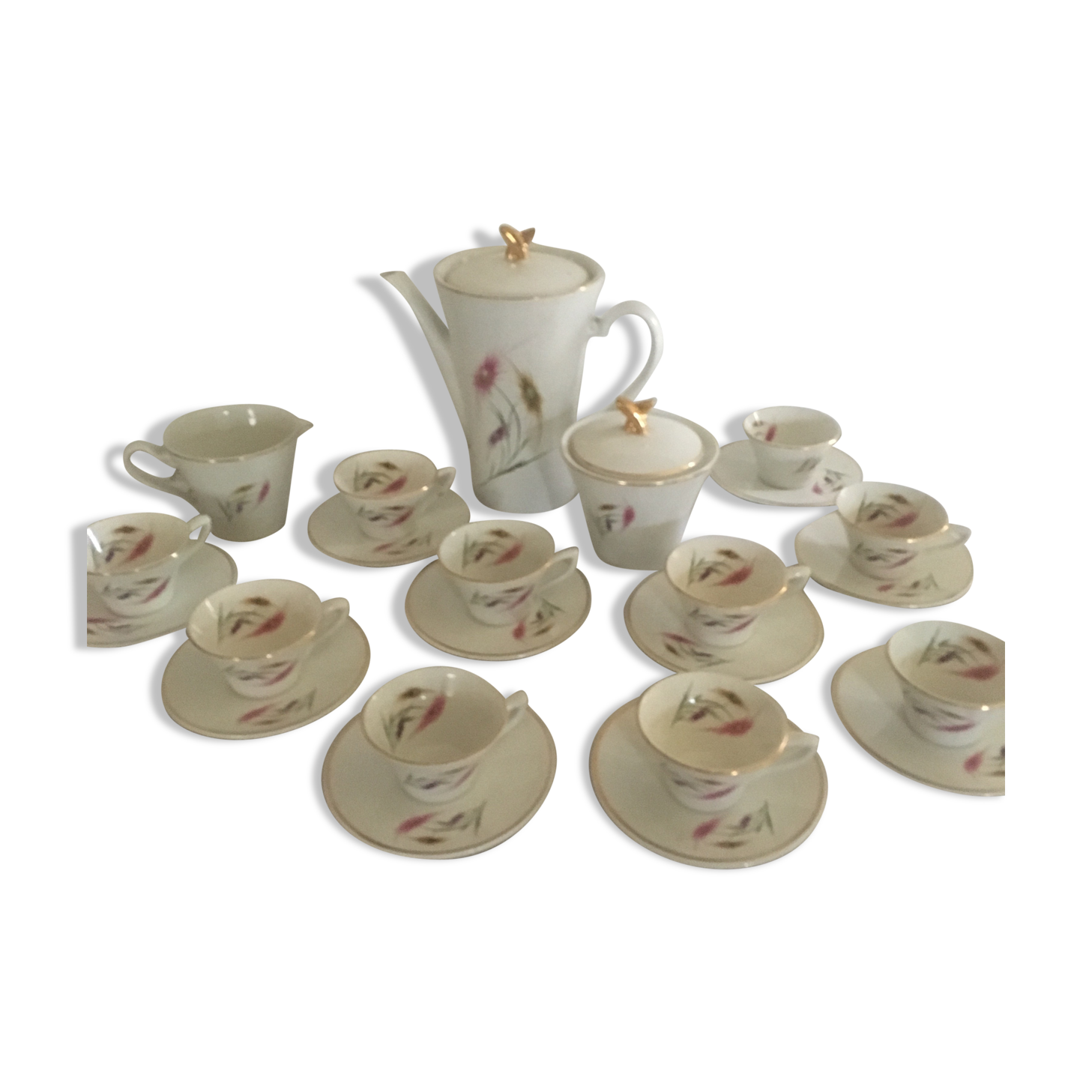 Service à café en porcelaine Serreguemines