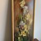 Peinture à l'huile vintage d'iris