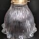 Paire de suspensions en verre holophane