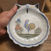 Plate scallop shell Hb Henriot Quimper